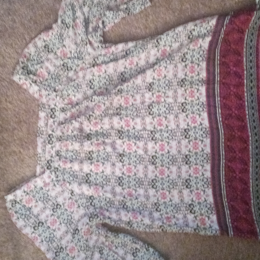 Pink, Black, and Blue design Top